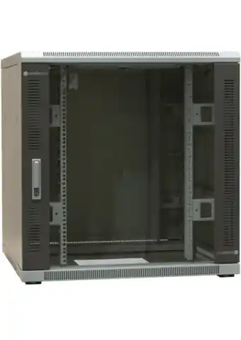 ⁨EMITERNET Free-standing frame cabinet EmiterNet Top, 16U, sheet metal/glass doors, 800x800x820mm (width/depth/height) EM/SH05D-8816-SH0⁩ at Wasserman.eu