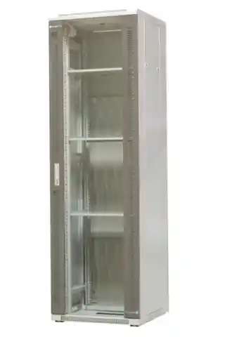 ⁨EMITERNET Free-standing frame cabinet EmiterNet Top, 42U, front door sheet metal/glass, 600x600x1980mm (width/depth/height) EM/SH05D-6642⁩ at Wasserman.eu