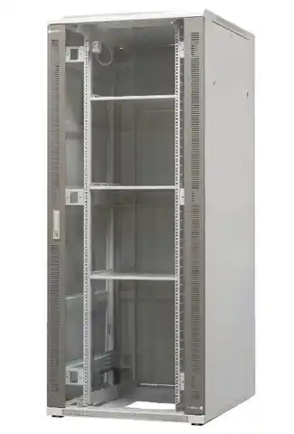 ⁨EMITERNET Free-standing frame cabinet EmiterNet Top, 42U, front door sheet metal/glass, 800x1000x1980mm (width/depth/height) EM/SH05D-8042⁩ at Wasserman.eu