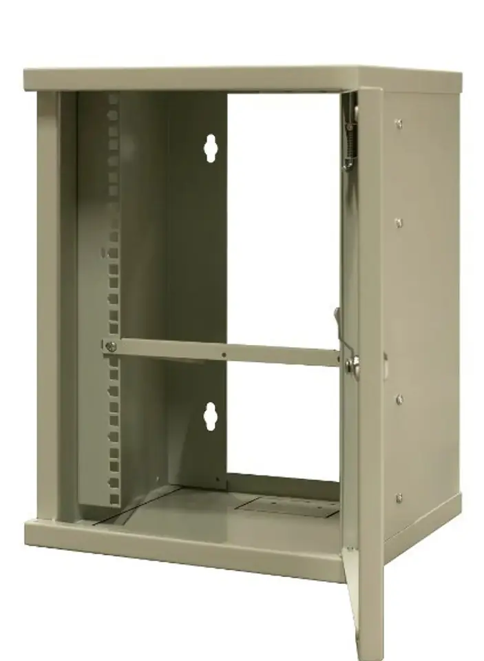 ⁨EMITERNET Single hanging cabinet 10'' 9U, sheet metal door, 325×330x445mm (width/depth/height) EM/SOHO-B-9U⁩ at Wasserman.eu