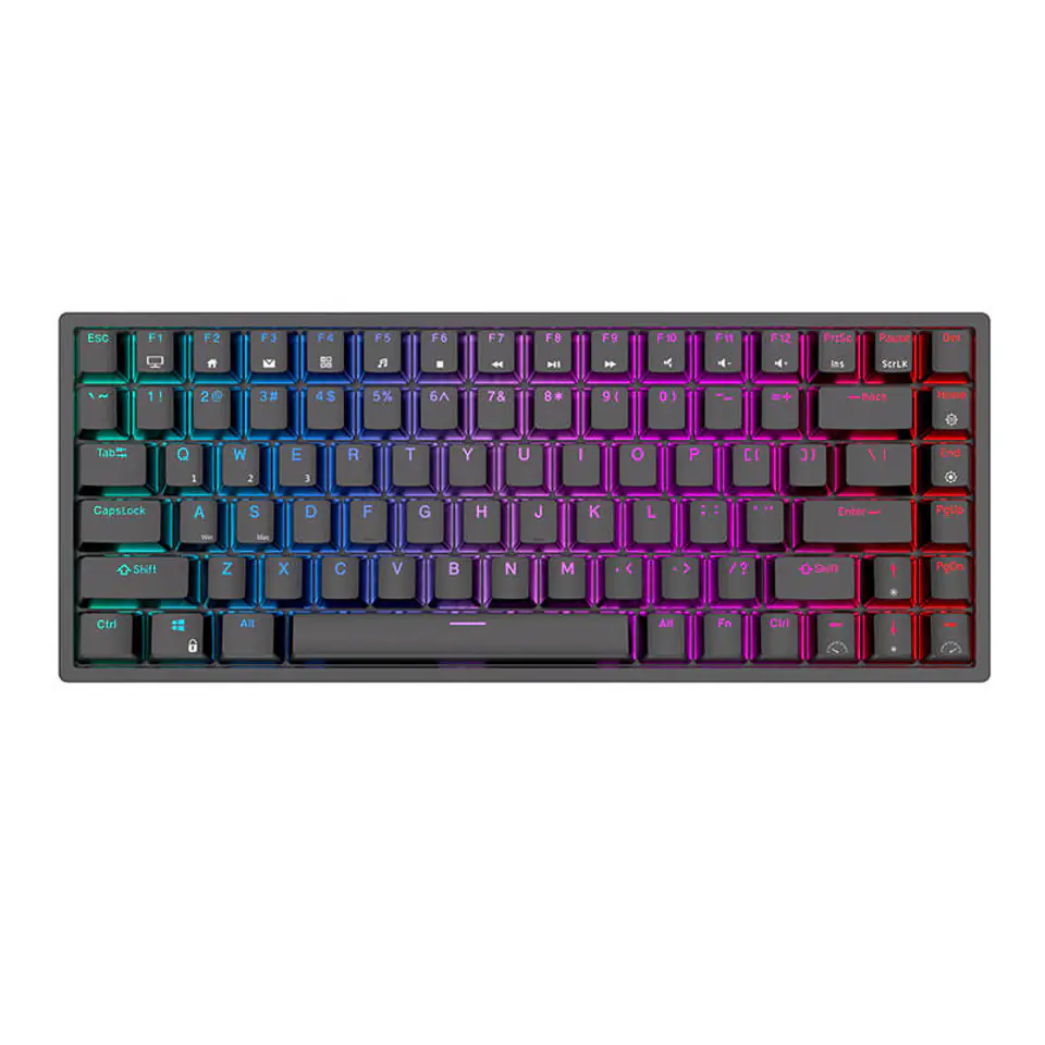 Bezprzewodowa klawiatura mechaniczna Royal Kludge RK84 RGB, Red switch (czarna). w sklepie Wasserman.eu
