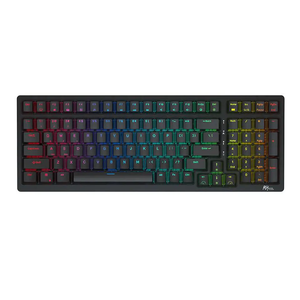 ⁨Bezprzewodowa klawiatura mechaniczna Royal Kludge RK98 RGB, Red switch (czarna)⁩ w sklepie Wasserman.eu