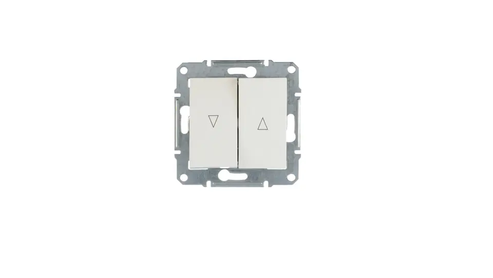 ⁨Sedna 2-pole louvered connector with electric lock 10A white SDN1300321⁩ at Wasserman.eu
