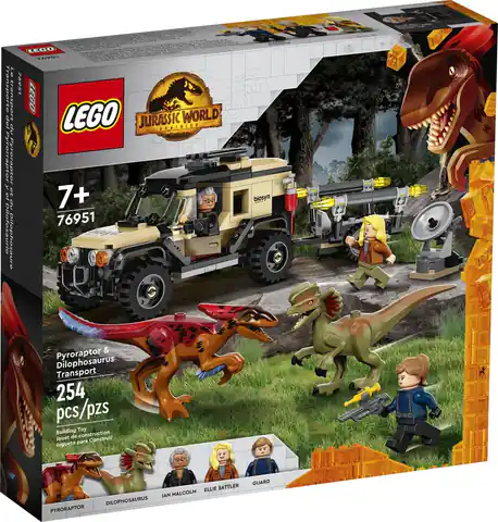 ⁨LEGO Jurassic World 76951 Transport pyroraptora i dilofozaura⁩ w sklepie Wasserman.eu