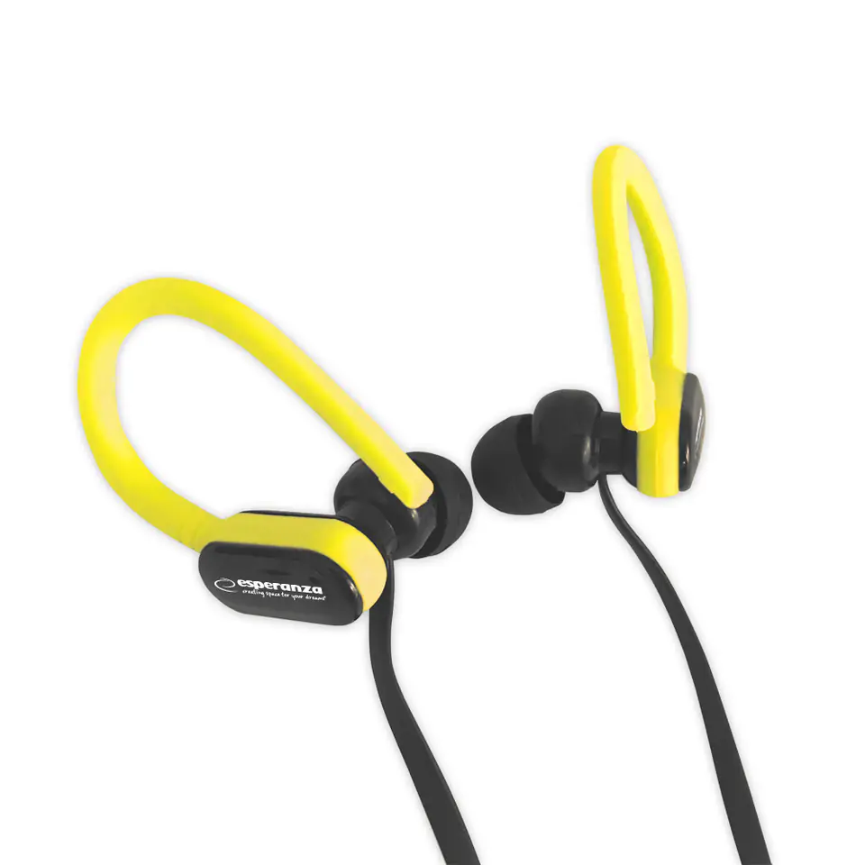 ⁨EH197KY Esperanza in-ear headphones with microphone eh197 black-yellow⁩ at Wasserman.eu