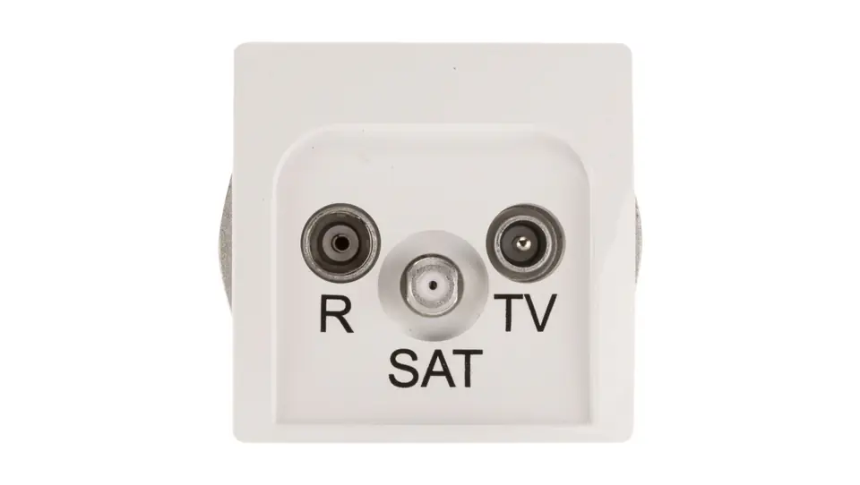 ⁨Simon Basic Gniazdo antenowe RD/TV/SAT końcowe białe BMZAR-SAT1.3/1.01/11⁩ w sklepie Wasserman.eu