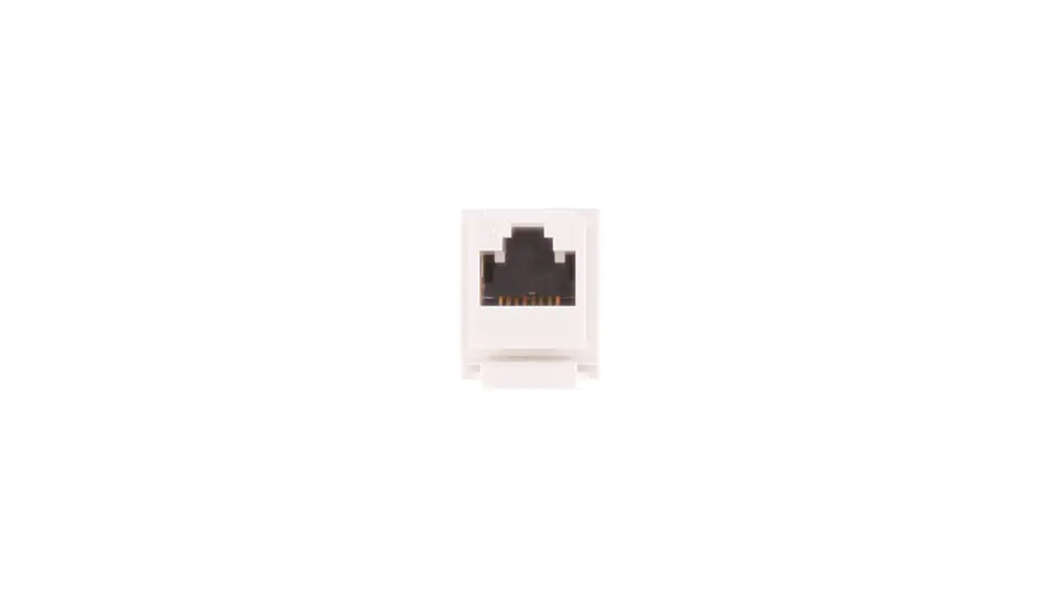 ⁨Computer socket insert: single RJ45 cat.5e, white MRJ455e⁩ at Wasserman.eu