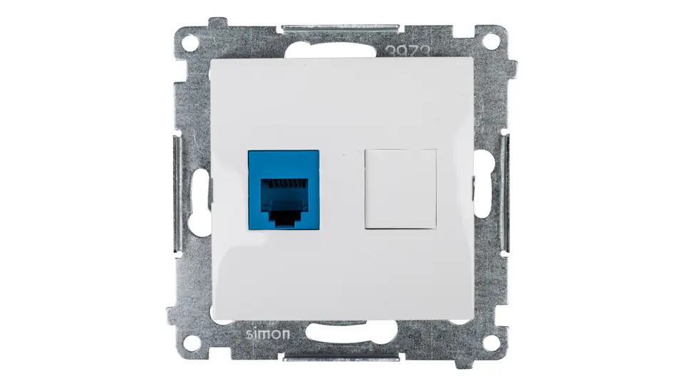⁨Simon 54 Gniazdo telefoniczne pojedyncze RJ12 białe DT1.01/11⁩ w sklepie Wasserman.eu