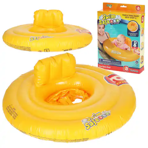 ⁨BESTWAY 32096 Kółko do pływania dla niemowląt koło pontonik dla dzieci z siedziskiem pomarańczowe max 15kg 6-18miesięcy⁩ w sklepie Wasserman.eu