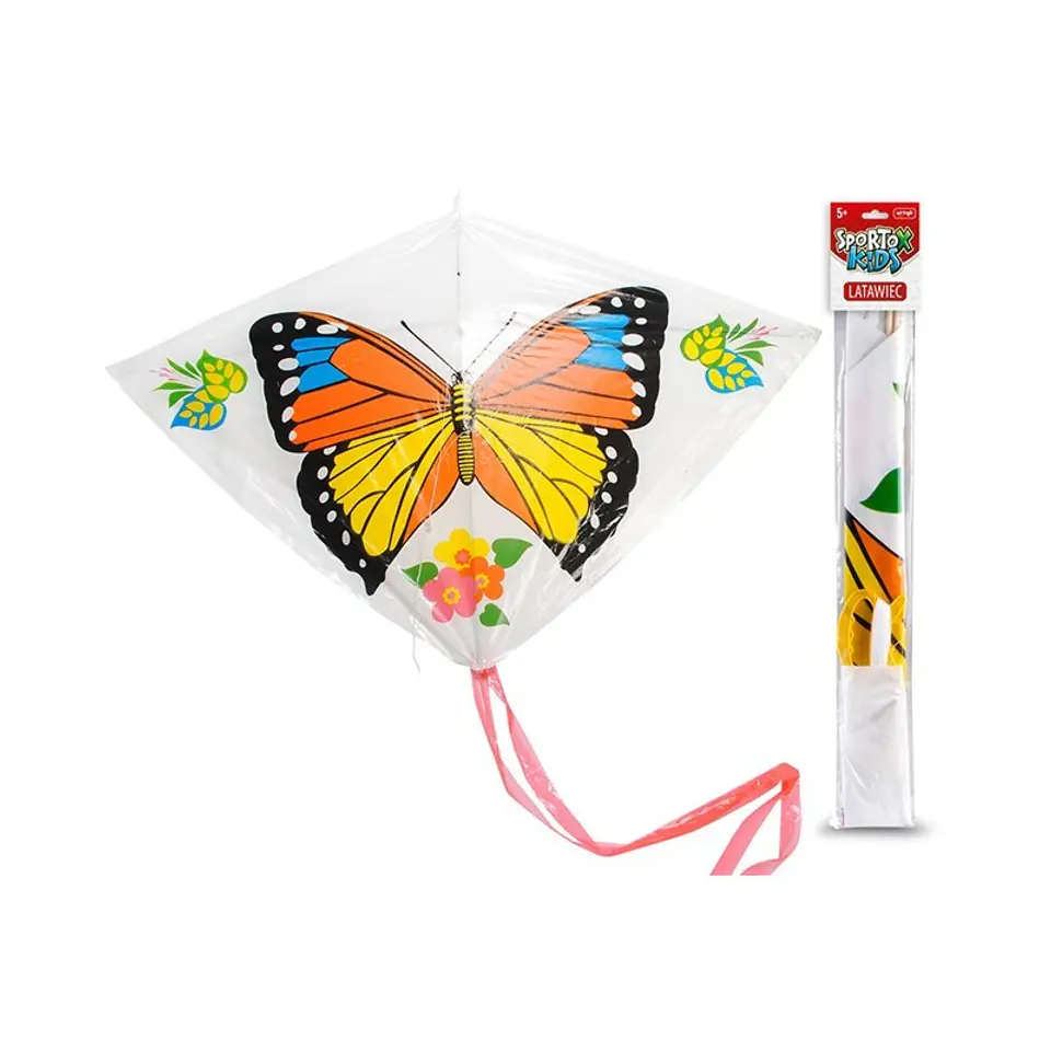 ⁨KIDS KITE BIG BUTTERFLY COLORFUL LINE EDU⁩ at Wasserman.eu