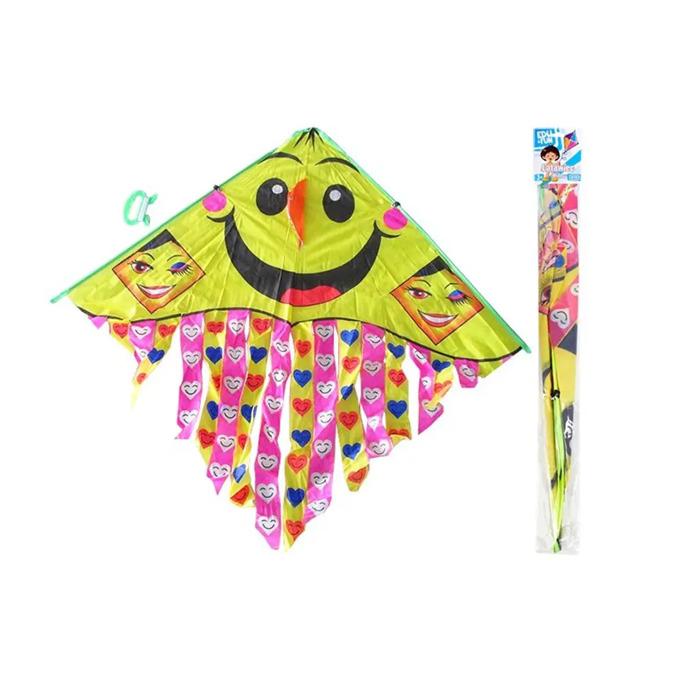 ⁨KITE BIG FOR KIDS SMILE COLORFUL 95CM⁩ at Wasserman.eu