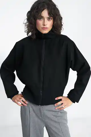 ⁨Czarna bluza o fasonie "nietoperz" - KU02 (kolor czarny, rozmiar 36)⁩ w sklepie Wasserman.eu