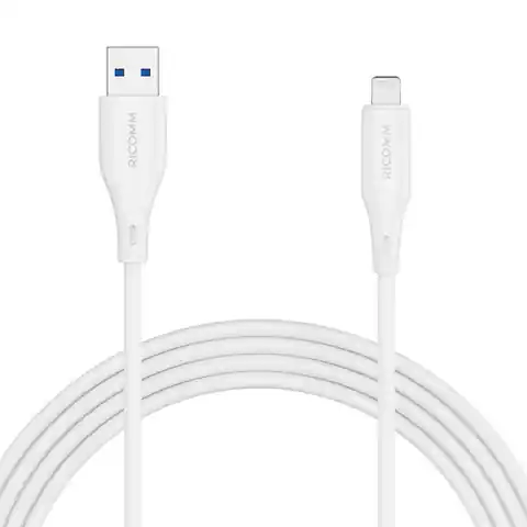 ⁨Kabel USB-A do Lightning Ricomm RLS004ALW 1.2m⁩ w sklepie Wasserman.eu