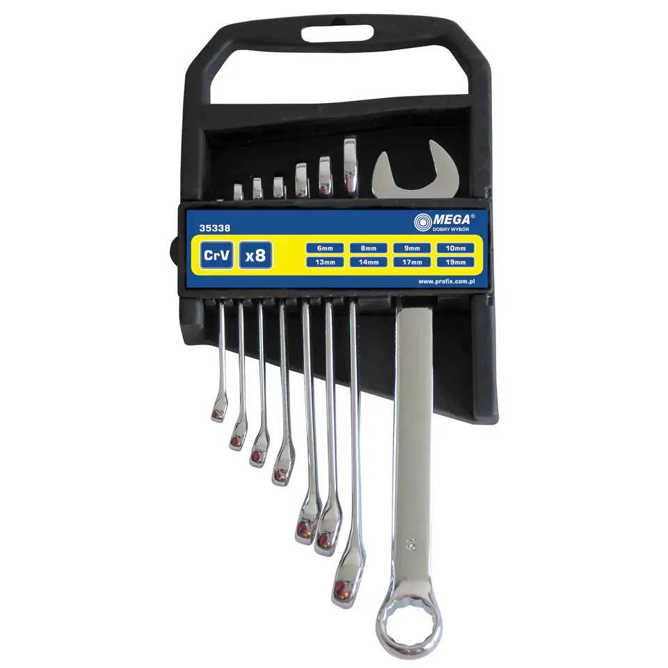 ⁨35342 CrV combination wrenches, set of 12 elements., 6-22mm, Mega⁩ at Wasserman.eu