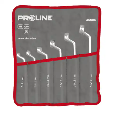 ⁨36512 Set of ringed wrenches, CrV, 12 pieces., Proline⁩ at Wasserman.eu