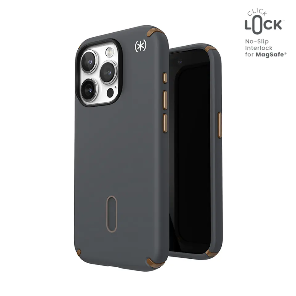 ⁨Speck Presidio2 Pro ClickLock & MagSafe - Etui iPhone 15 Pro (Charcoal Grey / Cool Bronze)⁩ w sklepie Wasserman.eu