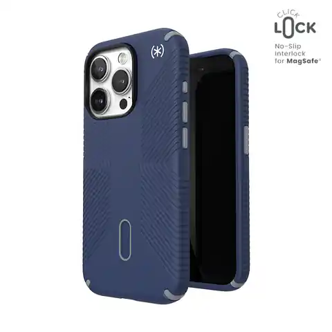 ⁨Speck Presidio2 Grip ClickLock & MagSafe - Etui iPhone 15 Pro (Coastal Blue / Dust Grey)⁩ w sklepie Wasserman.eu