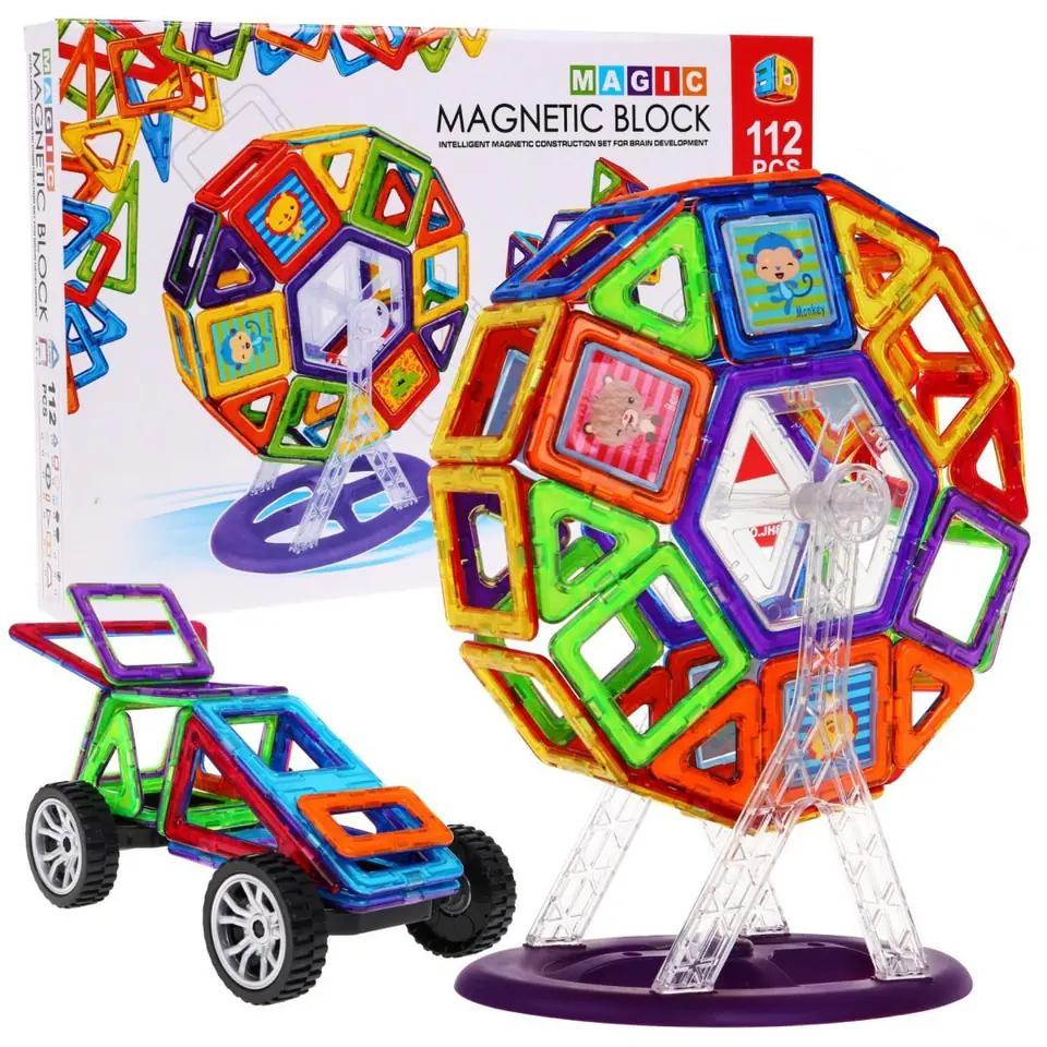 Magiczne Klocki Magnetyczne 112 elementów w sklepie Wasserman.eu