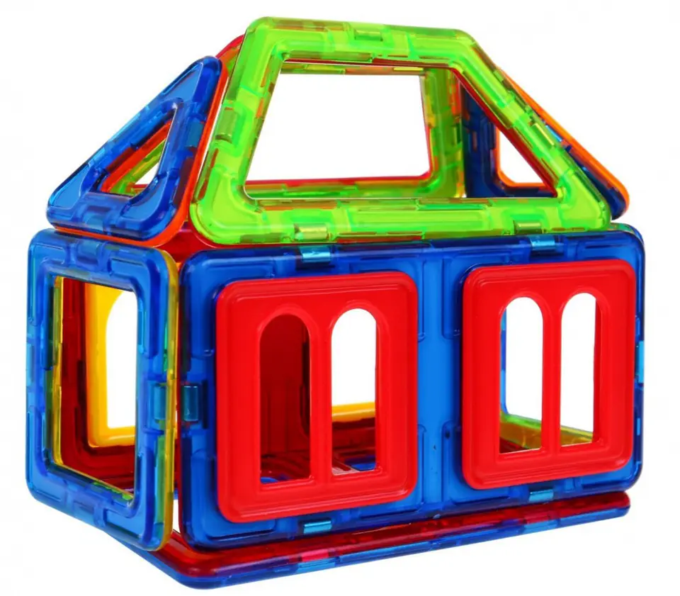 Mini zestaw Klocki magnetyczne dla dzieci 3+ Kolorowe elementy 13 szt. + Wzornik konstrukcji w sklepie Wasserman.eu