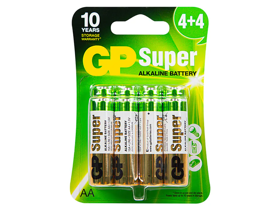 ⁨82-627# Bateria alkaliczna aa 1.5 lr6 gp super 8szt⁩ w sklepie Wasserman.eu