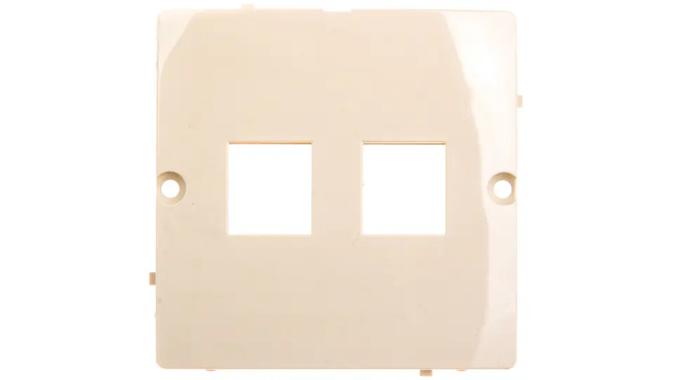 ⁨Simon Basic Cover for ICT socket double 2xRJ Keystone flat beige BMGK1P/12⁩ at Wasserman.eu