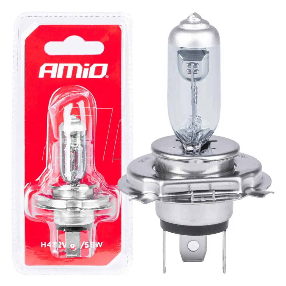 ⁨Żarówka halogenowa h4 12v 60/55w 1szt. blister amio-03361⁩ w sklepie Wasserman.eu