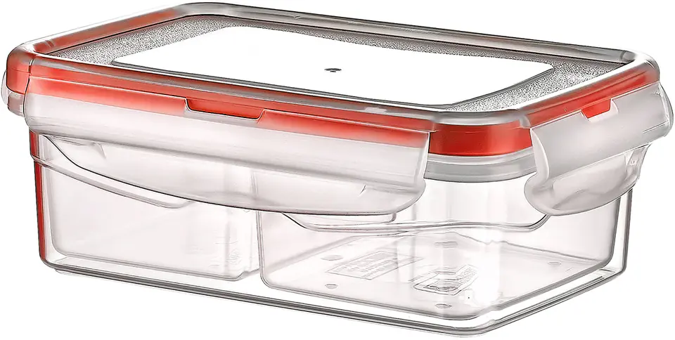 ⁨Pojemnik plastikowy prostokątny SAVER BOX 400ml – z przegródkami⁩ w sklepie Wasserman.eu