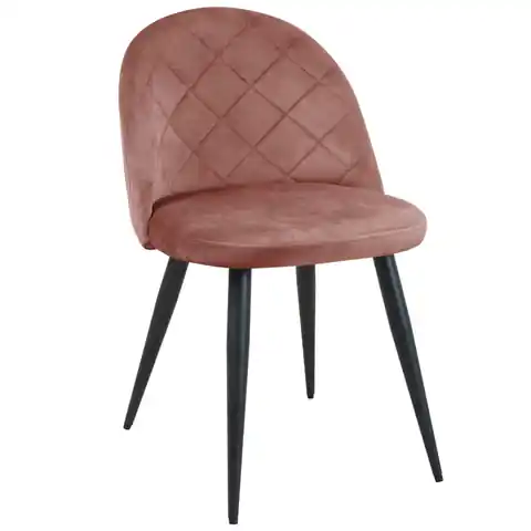 ⁨4x Velour upholstered quilted chair SJ.077 Pink⁩ at Wasserman.eu