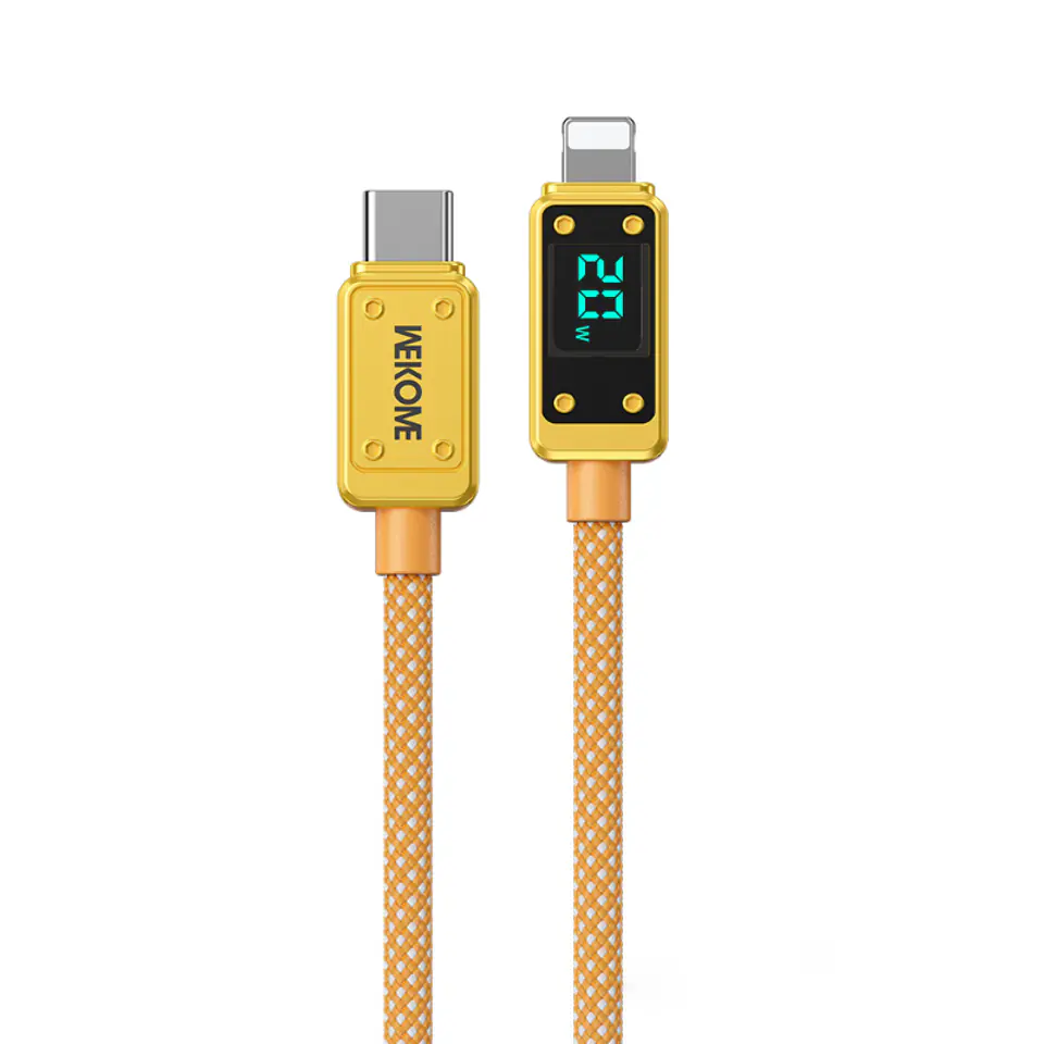 ⁨WEKOME WDC-08 Vanguard Series - Kabel połączeniowy USB-C do Lightning Fast Charging PD 20W 1 m (Złoty)⁩ w sklepie Wasserman.eu