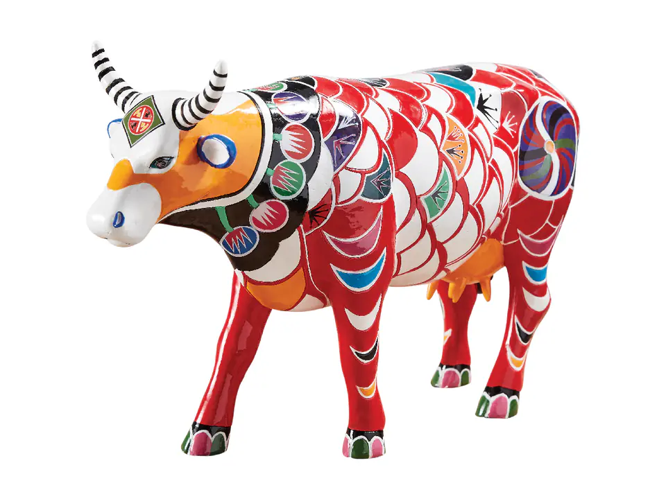 ⁨CowParade Shanghai 2015, Shanghai Cow, autor: nieznzny.⁩ w sklepie Wasserman.eu