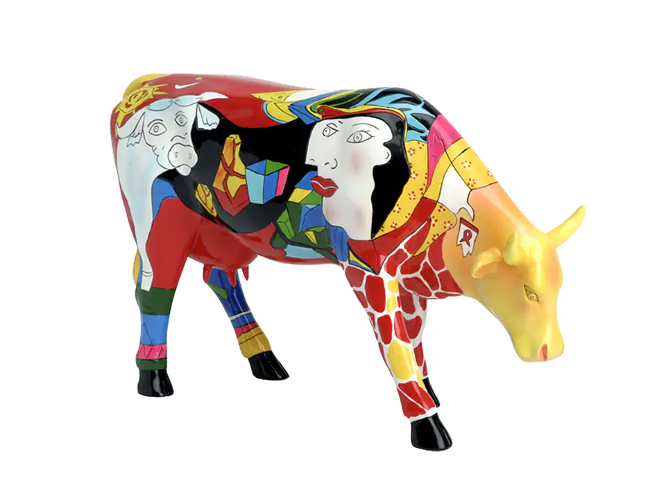 ⁨CowParade Johannesburg 2005, Homage to Picowso's African Period, autor: Annalie Dempsey.⁩ w sklepie Wasserman.eu