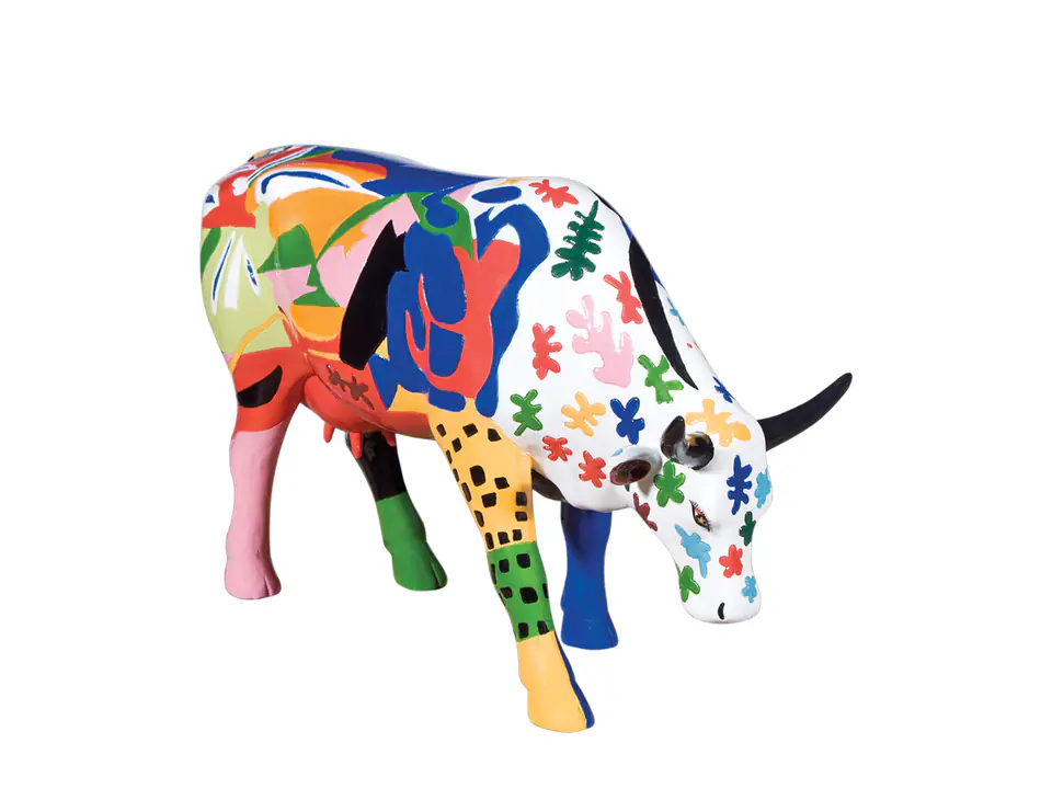 ⁨CowParade New York 2000, A La Mootisse, autor: AimΘe Esposito & Mary Louise Gladstone.⁩ w sklepie Wasserman.eu