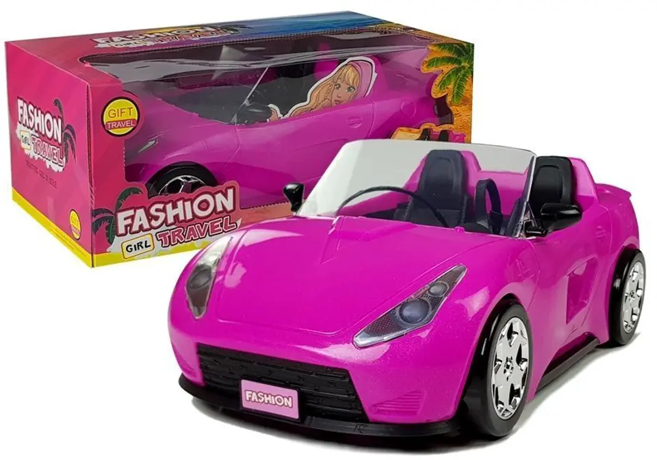 ⁨Samochód dla Lalek Różowy Cabrio 34 cm⁩ w sklepie Wasserman.eu