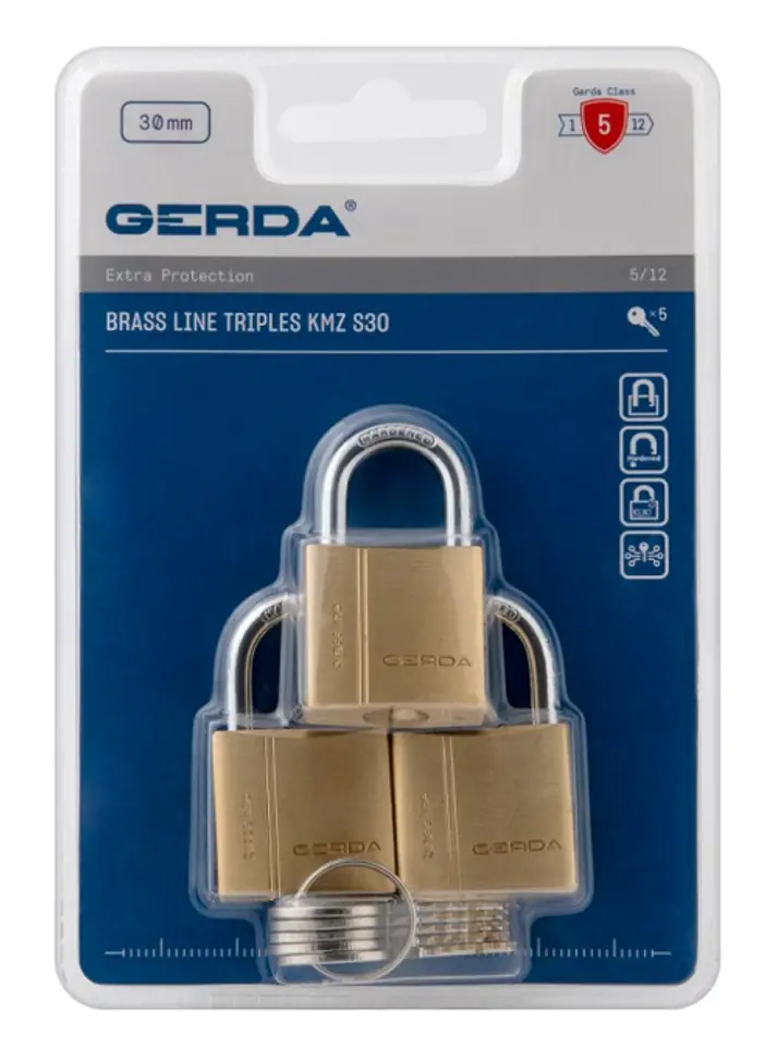 ZESTAW 3-TRIPLES KŁÓDEK MOSIĘŻNYCH BRASS LINE KMZ S30, BLIS w sklepie Wasserman.eu