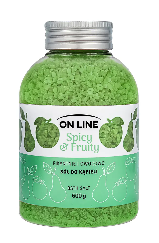 ⁨ON LINE Sól do kąpieli Spicy & Fruity - Green 600g⁩ w sklepie Wasserman.eu