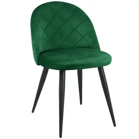 ⁨4x Velour upholstered quilted chair SJ.077 Bottle Green⁩ at Wasserman.eu
