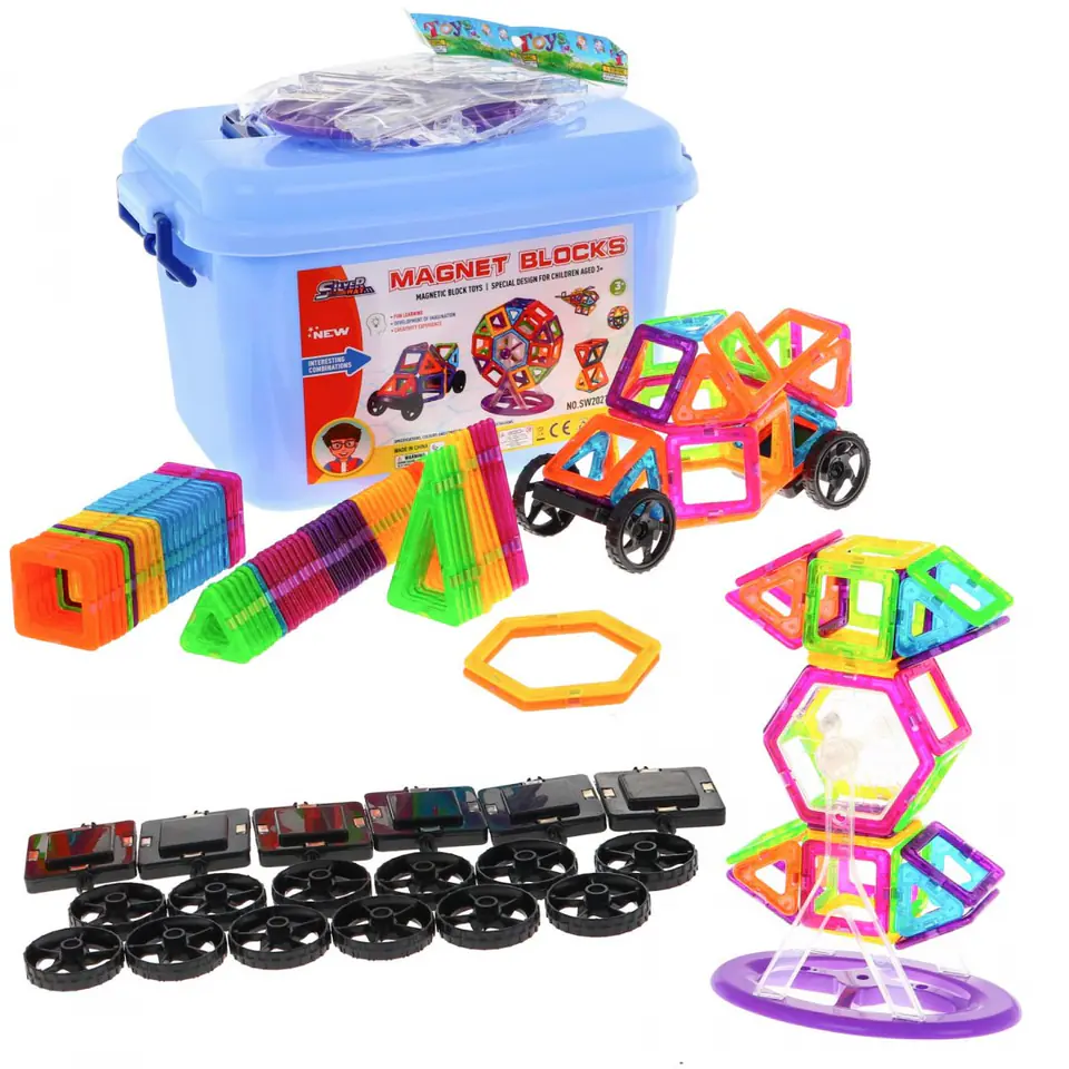⁨Giga Zestaw Klocków Magnetycznych 248el⁩ w sklepie Wasserman.eu