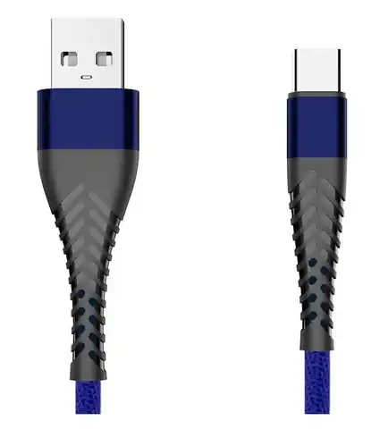 ⁨Wzmocniony kabel pleciony Spider USB typ-C - eXtreme 1.5 m (niebieski)⁩ w sklepie Wasserman.eu
