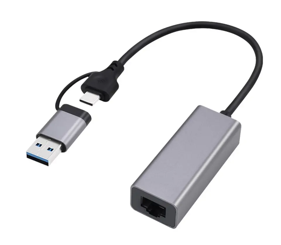 GEMBIRD ADAPTER USB TYP 3.1 + USB-C -> LAN RJ45 GIGABIT 15CM w sklepie Wasserman.eu