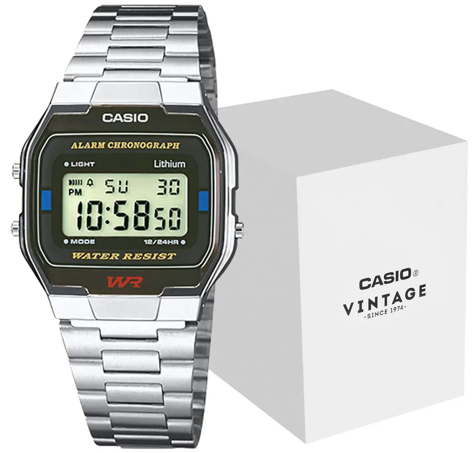 ⁨CASIO A163WA-1QES Unisex Watch⁩ at Wasserman.eu