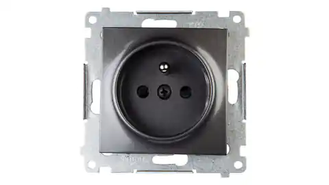 ⁨Simon 54 Single socket with/u 16A IP20 with track shutter anthracite DGZ1Z.01/48⁩ at Wasserman.eu