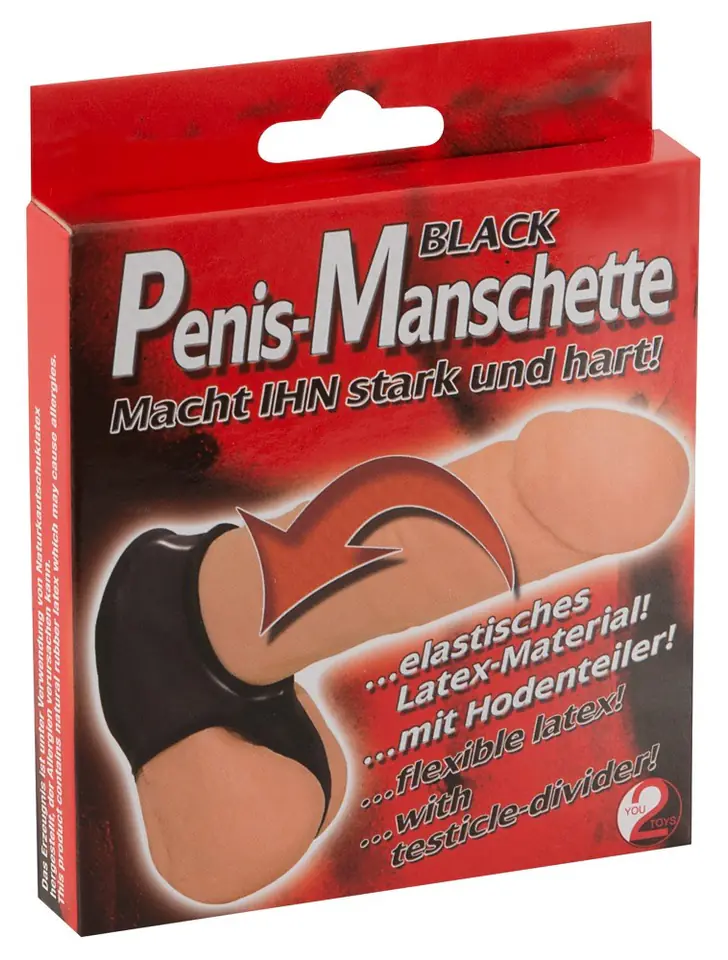 ⁨Pierścień - Penis Manschette, czarny⁩ w sklepie Wasserman.eu