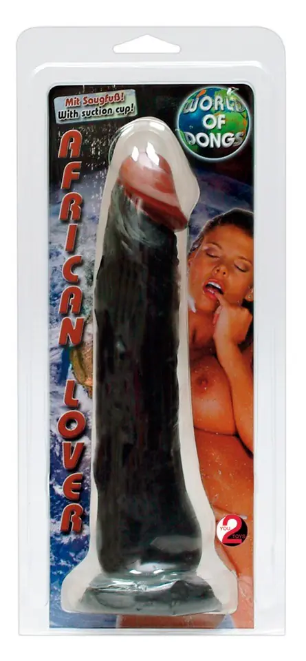 ⁨Dildo z przyssawką African Lover 23cm⁩ w sklepie Wasserman.eu