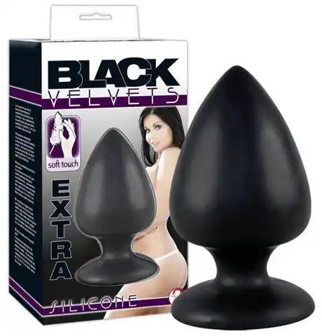 ⁨Korek analny silikonowy 14 cm Black Velvets⁩ w sklepie Wasserman.eu