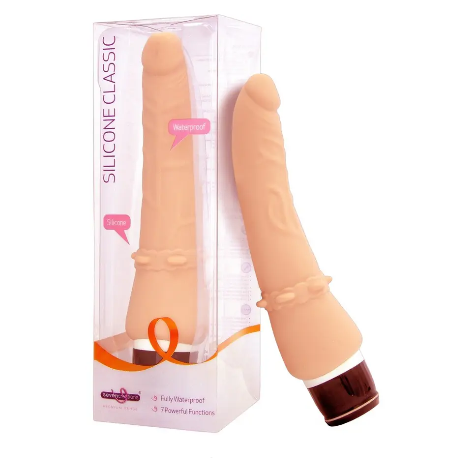 ⁨Silicone Classic Vibrator - flesh⁩ at Wasserman.eu