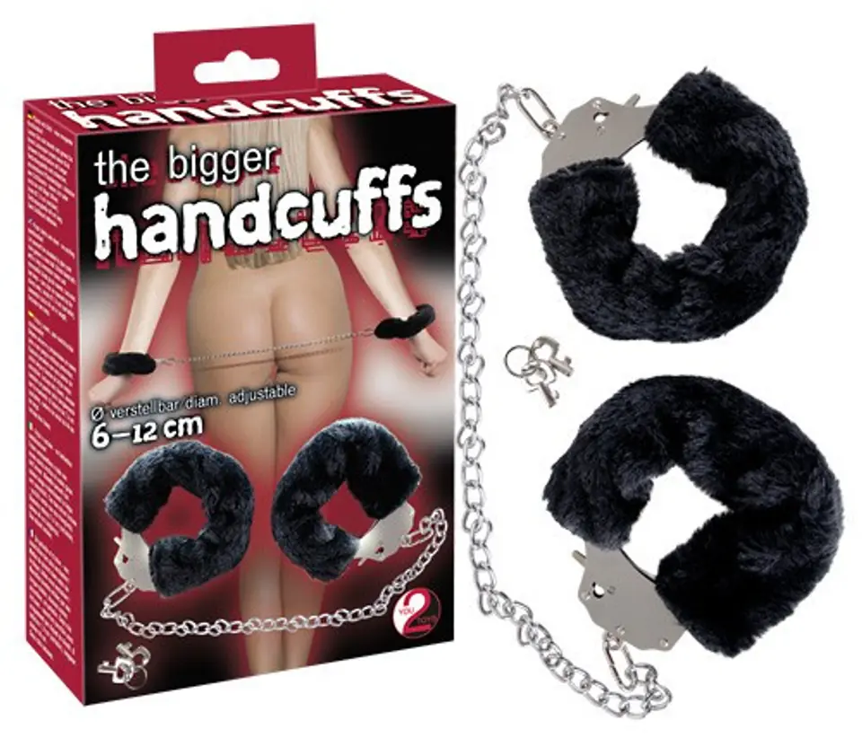 Black handcuffs with fur at Wasserman.eu