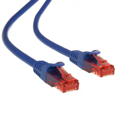 ⁨MCTV-300 N 47255 Przewód kabel patchcord UTP cat6 wtyk-wtyk 0,5m niebieski⁩ w sklepie Wasserman.eu