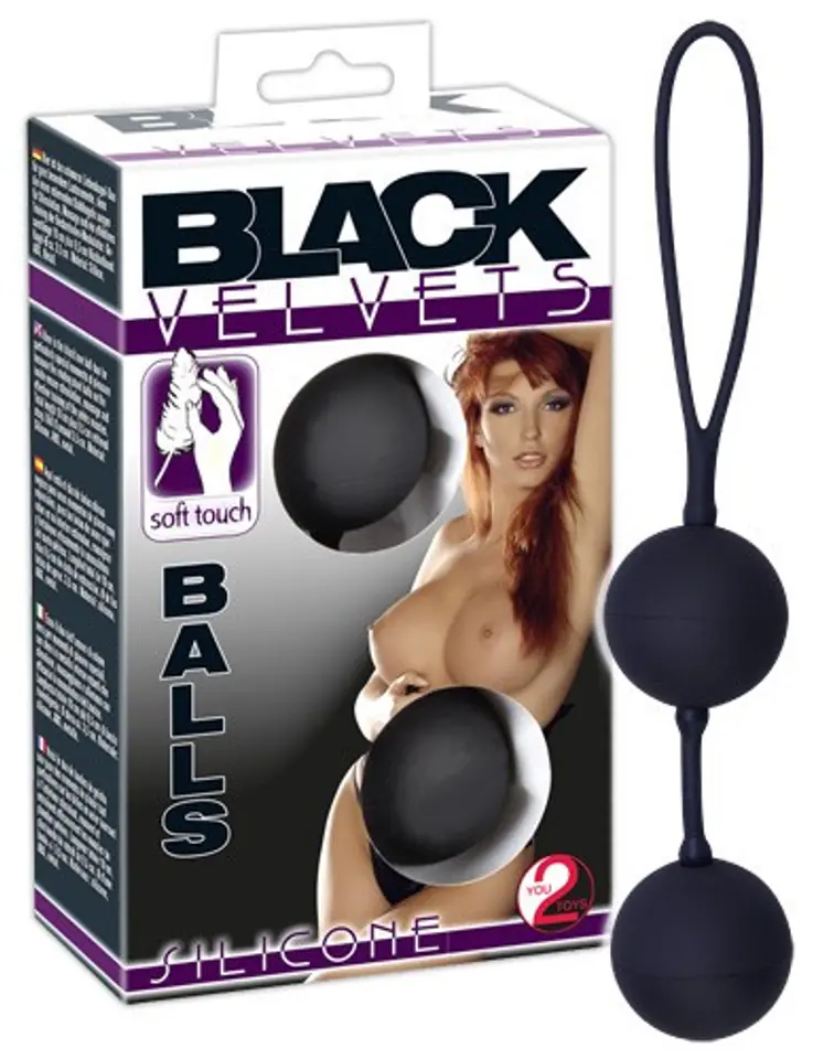 ⁨Black Velvets The Perfect Balls - silkonowe kulki czarne⁩ w sklepie Wasserman.eu