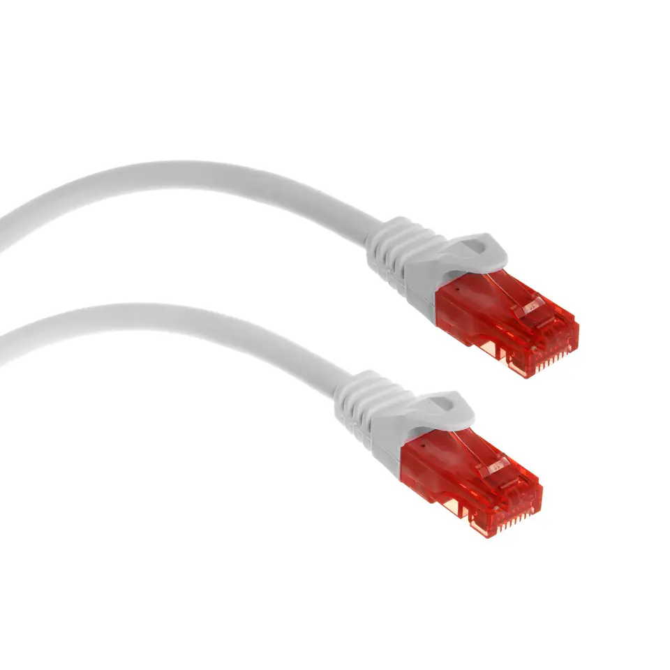 ⁨MCTV-300 W 47258 UTP patch cord cable cat6 plug-plug 0.5m white⁩ at Wasserman.eu