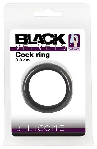 ⁨Silicone Penis Ring Black Velvets 3,8cm⁩ at Wasserman.eu